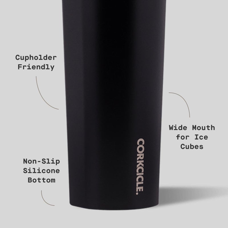 Corkcicle Sport Canteen - Keeps Drinks Cold 25 Hours - Stainless Steel Water Bottle - Triple-Insulated - Spill-Proof - Summer Drinkware Gift - Keeps Drinks Ice Cold - 20 oz - Gloss Black - Image 4